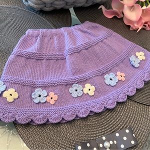Hand Knitted Baby Skirt